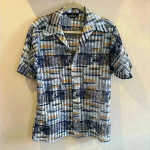 Puritan Sportswear Blue Button Up